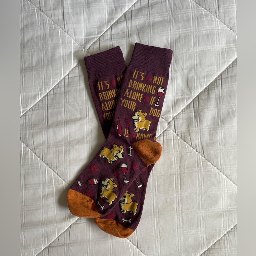 NWOT dog wine socks